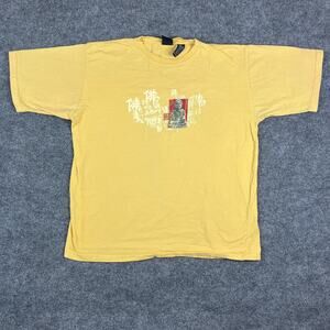 Kani Jeans T-Shirt Mens XL Yellow Buddha Graphic Streetwear Casual